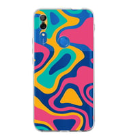 PrintiFy Huawei P Smart Z Uyumlu Kamera Korumalı Renkli Desen Tasarımlı Şeffaf Silikon Kılıf