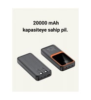 20000 mAh Taşınabilir Powerbank 22.5W Hızlı Şarj ve Dijital Ekranlı