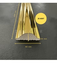 Dekoratif Polistren 25 Adet 4 Cm Gold Duvar Çıtası (Altın)