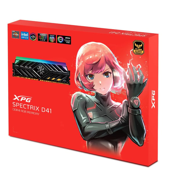 XPG Spectrix D41 16GB 8X2 RGB DDR4 3600Mhz CL18 AX4U36008G18I-DT41