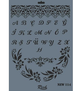Mey İthalat® Rich New Seri N-114 Stencil 35x25 cm