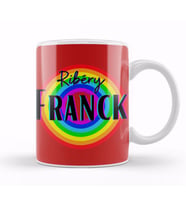 Franck Ribéry   Vintage Retro Rainbow Style Kupa Bardak Porselen