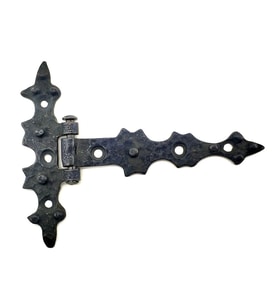 Antika Tarz Dekoratif Pirinç Yıldız Kuyruklu Menteşe - 85x110 Mm, Oksit