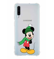 Samsung Galaxy A50  Köşe Korumalı Antişok Kapak Mickey Mouse Tasarımlı Şeffaf  Kılıf