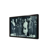 Atatürk Amanullah Han ve İsmet İnönü Çerçeveli Cam Tablo