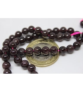 Lal (Granat) (Garnet) Taşı YARIM Dizi 6mm (18cm uzunluğundadır)