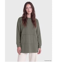 LCW Modest Yeşil Soft Touch Kadın Sweatshirt Tunik