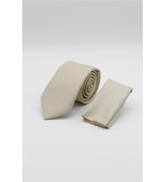 Bej Kuş Gözü Desen 6 Cm Kravat 1090260100