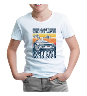 Back to the Future - Don't Go to 2020 Beyaz Çocuk Tshirt