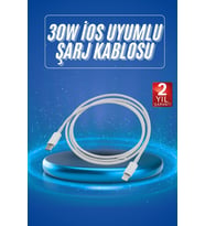 Type-C Ligtning 30W İOS Şarj Kablosu Hızlı Şarj Kablosu