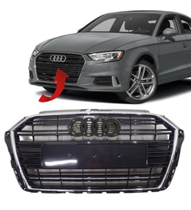 Audi A3 Sedan-Hb Parlak Siyah Ön Panjur Kromlu 2017- 8V3853651AA