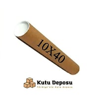10x40 cm Kapaklı Silindir Postüp Rulo Gönderi Kutusu (5 ADET)