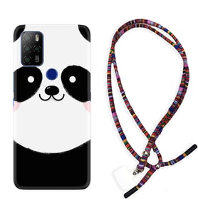 Omix X300 X500 X400 X600 X700 Kılıf Boyun Asklı Rasta Silikon Sevimli Panda 1794