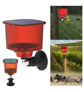 Ayt Powermaster PM-26955 Mikrofonlu Sesli Hayvan Kovucu Alarm Cihazı Solar Güneş Enerjili Panelli Vahşi Hayvan Kovacağı