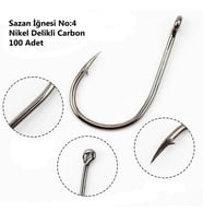Effe Sazan Alabalık İğnesi No:4 Nikel Delikli Carbon 100 Adet 192553-4