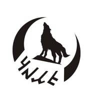Miyrem Sticker Serisi Göktürkçe Türk Yazılı Bozkurt Ve Hilal (Siyah)
