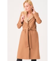 Z6671 DEWBERRY BAYAN PALTO-AÇIK CAMEL