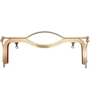 Angel Çanta Aksesuar 27 cm Üstten Tutmalı Çanta Klipsi Çanta Bursu Light Gold Metal