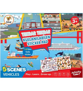 Lino Tekrar Kullanılabilen Sticker Pad Taşıtlar