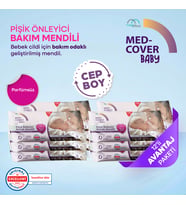 Med-Cover Baby Pişik Önleyici Bakım Mendili - Cep Boy 12'li x 12 Avantaj Paketi
