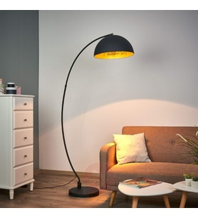 RIOLİGHT RETRO TEKLİ METAL LAMBADER  KÖŞE LAMBASI ŞAPKA ÇAPI: 40CM (Siyah)