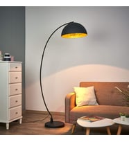RIOLİGHT RETRO TEKLİ METAL LAMBADER  KÖŞE LAMBASI ŞAPKA ÇAPI: 40CM (Siyah)