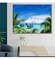 Tekli Yatay Kanvas Duvar Tablosu Bali Adaları Manzara