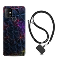 INFINIX Hot 8 9 10 11S Hot 10 Play 10T Kılıf Boyun Askılı Silikon Renkli Prizmalar 1783