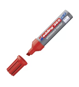 EDDİNG 365 BEYAZ TAHTA KALEMİ KESİK UÇ KIRMIZI 2-7mm