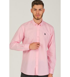 G725 DEWBERRY ERKEK GÖMLEK-KOYU PEMBE