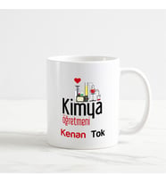 Kişiye Özel Kimya Öğretmeni Beyaz Kupa Bardak (2. Tasarım)