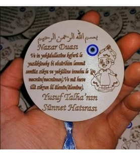 Kişiye Özel Ahşap Sünnet Magnet Hatıra