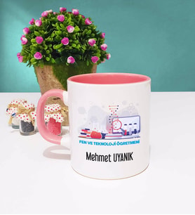 Fen ve Teknoloji Öğretmeni Kupa Bardak Pembe