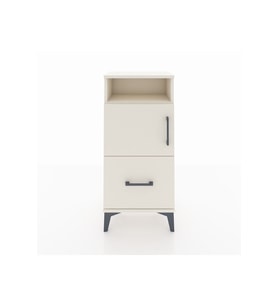 Arges Komodin 2 Raflı Tek Çekmeceli 2 Kapaklı 44x30x96 Aytaşı-Aytaşı