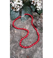 STONEAGE JEWELLERY Bayan Kolye Kırmızı Mercan
