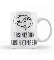 Komik Söz Başınızdan Eksik Etmesin Kupa Bardak Porselen