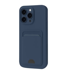 iPhone 16 Pro Max Kılıf Kelvin Kartvizitli Silikon - Lacivert