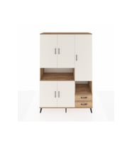 Hyperion Dolap 10 Raflı 2 Çekmeceli 5 Kapaklı 132x44x195 Çam-Aytaşı/Çam