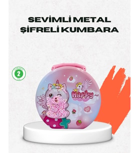 Mini Çocuk Para Kasası Güvenli Kilitli Birikim Kutusu
