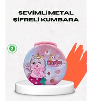 Mini Çocuk Para Kasası Güvenli Kilitli Birikim Kutusu