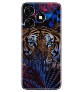Spark 10C Kılıf Resimli Desenli Baskılı Silikon Flowers Tiger 1319