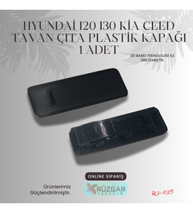 Hyundai I20 I30 Kia Ceed Tavan Çıta Plastik Kapağı 1 Adet (Siyah)