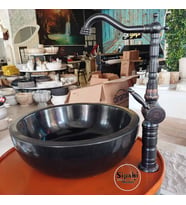 Toros Siyah Oval Lavabo