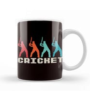 Retro Cricket Player Vintage Team Cricketer Wicket Kupa Bardak Porselen