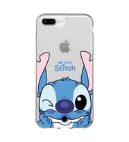 Iphone 7 Plus / 8 Plus Uyumlu We Love Stitch Desenli Şeffaf Telefon Kılıfı