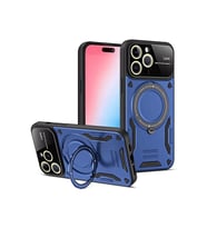 iPhone 16 Pro Max Kılıf Joy Lens Standlı Kapak - Lacivert