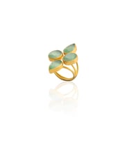 Kadir Jewellery 22 Ayar Altın Kaplama Zirkon Taşlı Kadın Vintage Yüzük