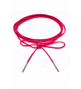 Pembe Renk Kadın Süet Bağcıklı Choker Kolye