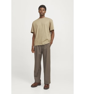 JJEBRADLEY TEE SS O-NECK NOOS (Koyu Bej)