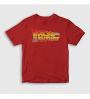 Presmono Unisex Çocuk Kırmızı Logo Film Geleceğe Dönüş Back To The Future T-Shirt 243359tt (Kırmızı)